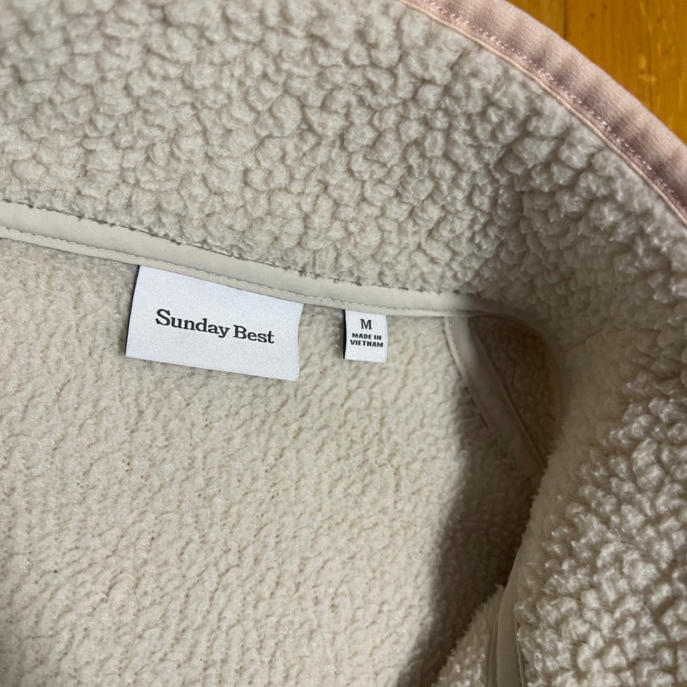 Sunday Best Cream Fleece Jacket - Picture 3 of 3